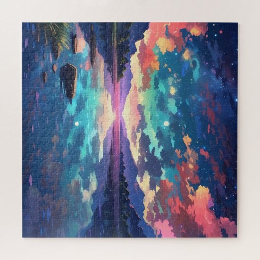 Schöner Sonnenuntergang Ruhige Seen Puzzle (Horizontal)