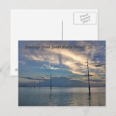 Schöner Sonnenuntergang South Padre Island Postkarte (Vorne/Hinten)