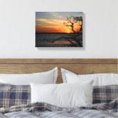 Schöner Sonnenuntergang über dem Fluss Leinwanddruck (Insitu (Schlafzimmer))
