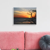 Schöner Sonnenuntergang über dem Fluss Leinwanddruck (Insitu (Wohnzimmer))