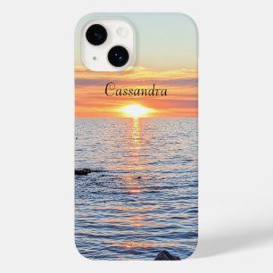 Schöner Sonnenuntergang über dem Individuelle Name Case-Mate iPhone 14 Hülle
