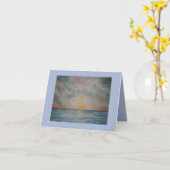 Schöner Sonnenuntergang über dem Ozean Karte (Gelbe Blume)