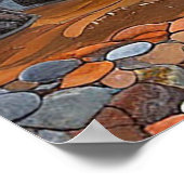 Schöner Sonnenuntergang über dem Ozean mit Wellen Poster (Ecke)