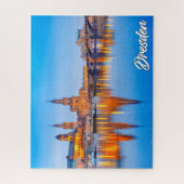 Schöner Sonnenuntergang über Dresden, Deutschland Puzzle (Vertikal)