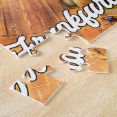 Schöner Sonnenuntergang über Frankfurt, Deutschlan Puzzle (Seite)