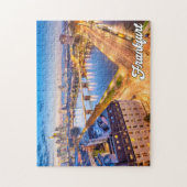 Schöner Sonnenuntergang über Frankfurt, Deutschlan Puzzle (Vertikal)