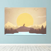 Schöner Sonnenuntergang über Seenlandschaft Leinwanddruck (Insitu (Holzboden))