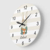 Schöner, sonniger personalisierter Kinderspass Große Wanduhr (Winkel)