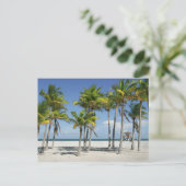 Schöner sonniger Strand Nachmittags Postkarte (Stehend Vorderseite)