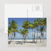 Schöner sonniger Strand Nachmittags Postkarte (Vorne/Hinten)