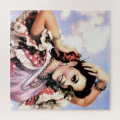 Schöner Spanischer Flamenco-Tänzer in Red Polka Do Puzzle (Horizontal)