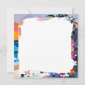 Schöner Spaziergang am Strand Mitteilungskarte (Rückseite)