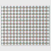 Schöner Spitz Dog Weihnachtsmuster Geschenkpapier (Flach)