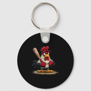 Schöner Srt-Hahn-Blick für Baseball- und Schlägerl Schlüsselanhänger