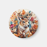 Schöner Stag inmitten von Blume