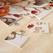 Schöner Stag inmitten von Blume Puzzle (Seite)