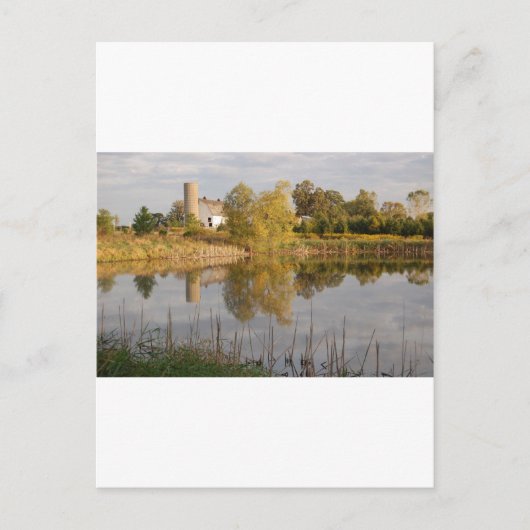 Schöner Stall im Wasser Postkarte (Vorderseite)