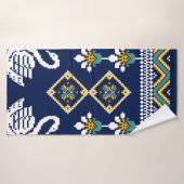 Schöner Stamm ukrainisch geometrisch ethnisch Badehandtuch (Badehandtuch)