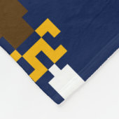 Schöner Stamm ukrainisch geometrisch ethnisch Fleecedecke (Ecke)