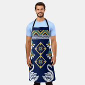 Schöner Stamm ukrainisch geometrisch ethnisch Schürze (Getragen)