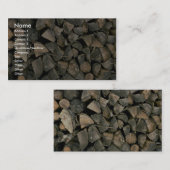 Schöner Stapel des Holzes Visitenkarte (Vorne/Hinten)