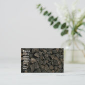 Schöner Stapel des Holzes Visitenkarte (Stehend Vorderseite)