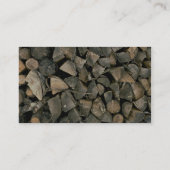 Schöner Stapel des Holzes Visitenkarte (Rückseite)