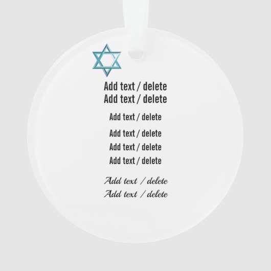 Schöner Star von David Ornament (Rückseite)