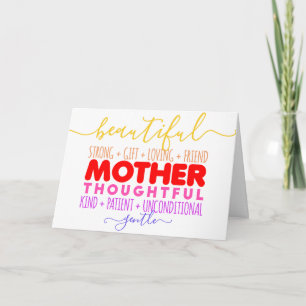 Schöner, starker, Freund Happy Mutter's Day Karte