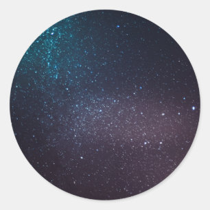 Schöner Sternenhimmel Runder Aufkleber