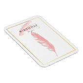 Schöner Stift Zeichnend Rosa Feather Geburtstag Magnet (Rechte Seite)
