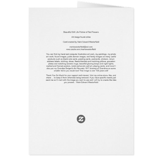 Schöner Stillleben Pitcher aus den roten Blume (Hinten)