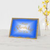 Schöner strahlend blauer Diamant Geburtstag Karte (Gelbe Blume)