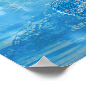 Schöner strahlender blauer Kleber Poster (Ecke)