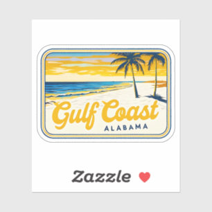 Schöner Strand an der Golfküste von Alabama Aufkleber