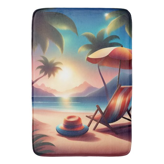 schöner Strand Badematte (Vorderseite Vertikal)
