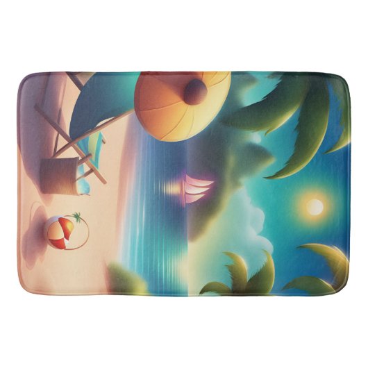 schöner Strand Badematte (Vorderseite)