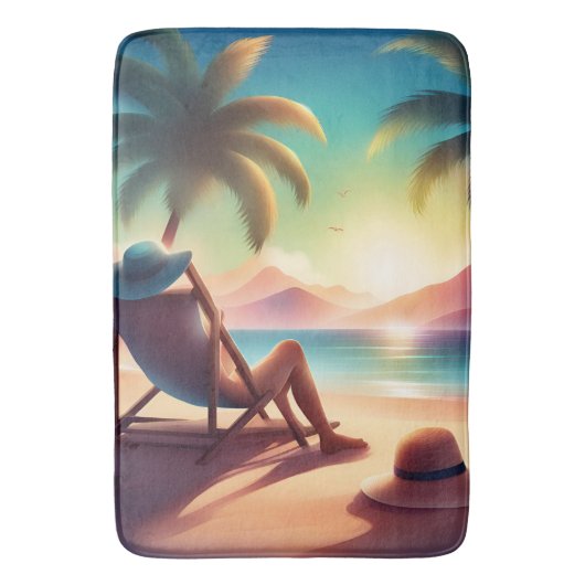 schöner Strand Badematte (Vorderseite Vertikal)