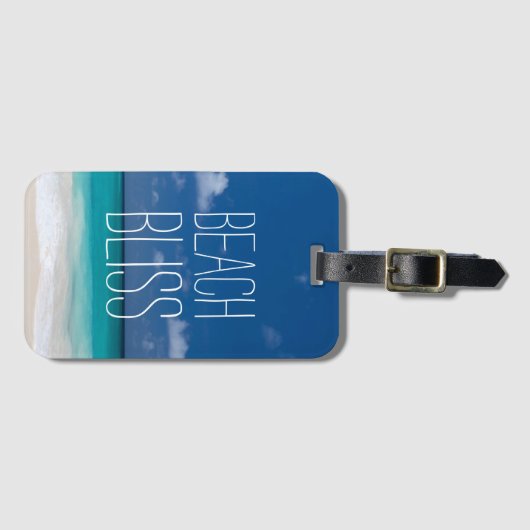 Schöner Strand Bliss Gepäckanhänger (Vorderseite (Horizontal))