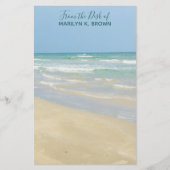 Schöner Strand Custom Seashore Briefpapier (Vorderseite)