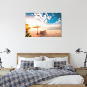 Schöner Strand der Malediven Leinwanddruck (Insitu (Schlafzimmer))