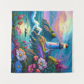 schöner Strand für Leuchtturmliebhaber Wandteppich (Vorderseite (Horizontal))