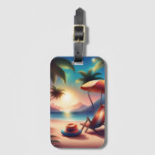 schöner Strand Gepäckanhänger (Vorderseite Vertikal)