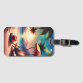 schöner Strand Gepäckanhänger (Vorderseite (Horizontal))