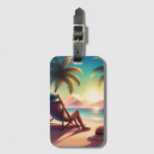 schöner Strand Gepäckanhänger (Vorderseite Vertikal)