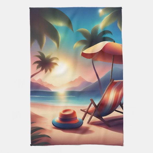 schöner Strand Geschirrtuch (Vertikal)