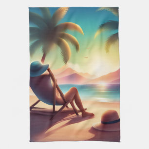 schöner Strand Geschirrtuch