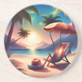 schöner Strand Getränkeuntersetzer (Vorne)