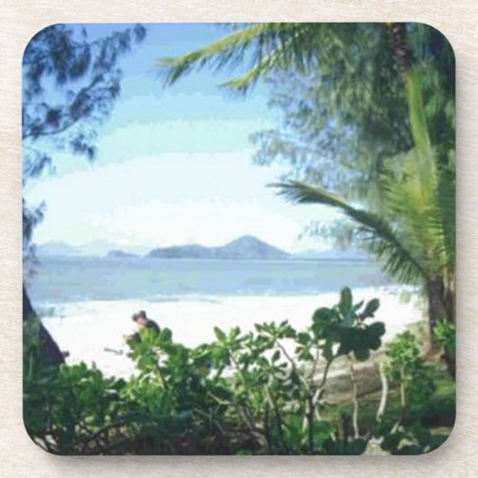 SCHÖNER STRAND GETRÄNKEUNTERSETZER (Vorderseite)