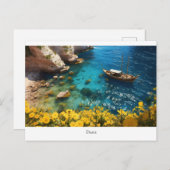 Schöner Strand in Griechenland Postkarte (Vorne/Hinten)